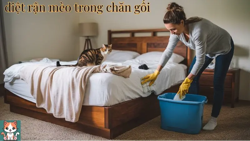 6 cách diệt rận mèo trong chăn gối hiệu quả